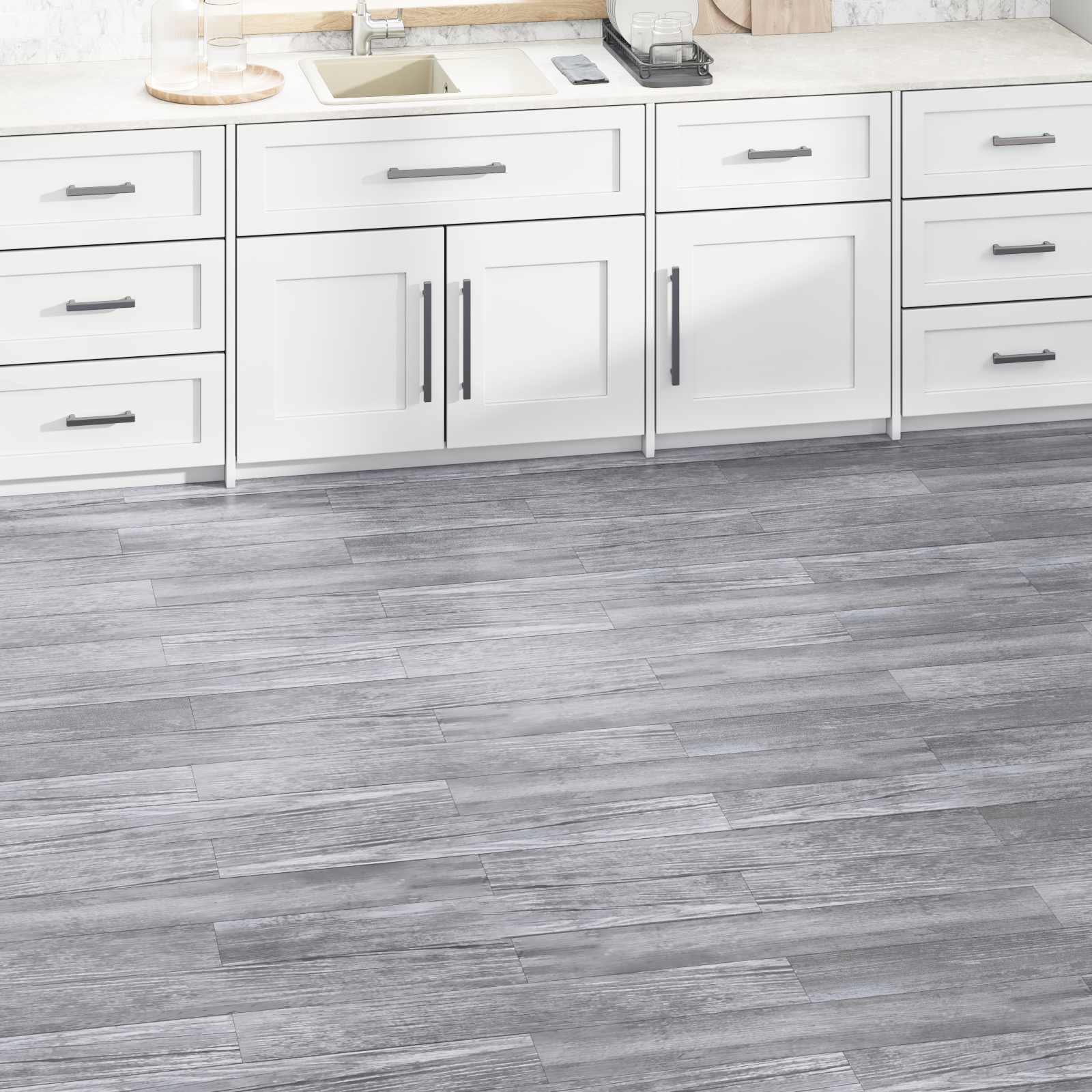 Flooring Planks 5,02 m² 36 pcs PVC Matte wood grey