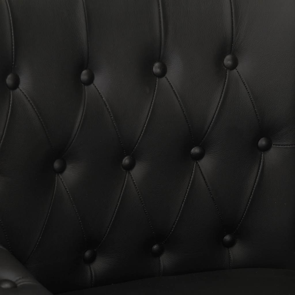 Armchair Black Real Goat Leather