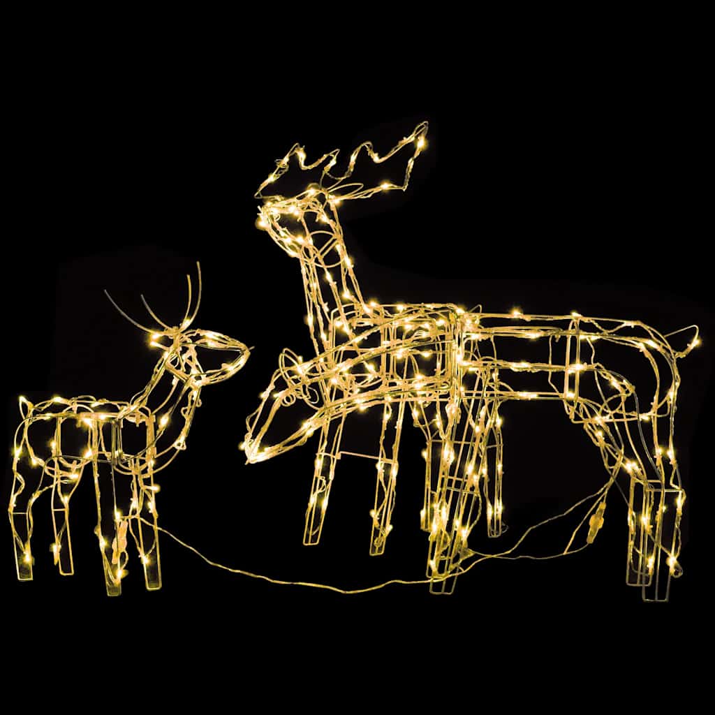 3 Piece Christmas Light Display Reindeers 229 LEDs