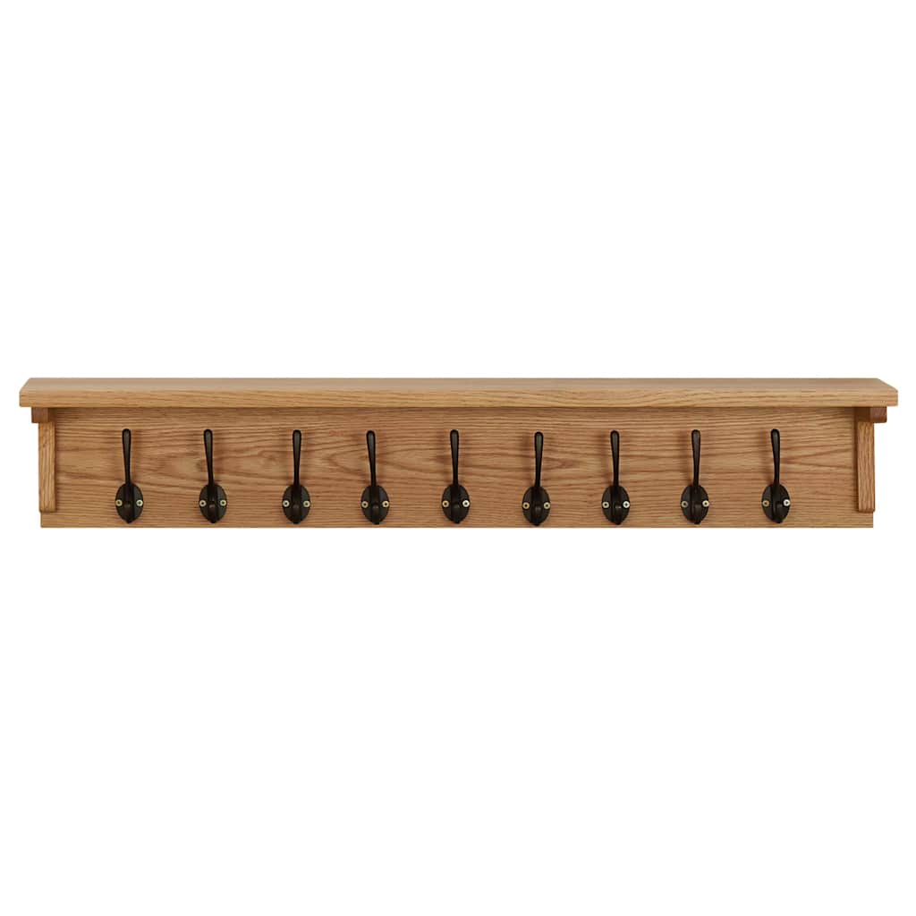 Coat Rack 90x16x16 cm Solid Oak Wood