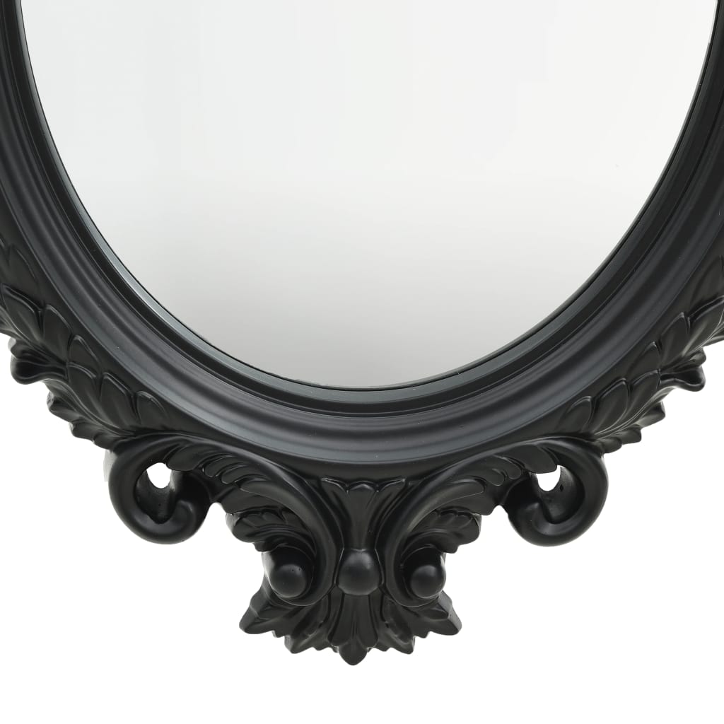 Wall Mirror Castle Style 56x76 cm Black