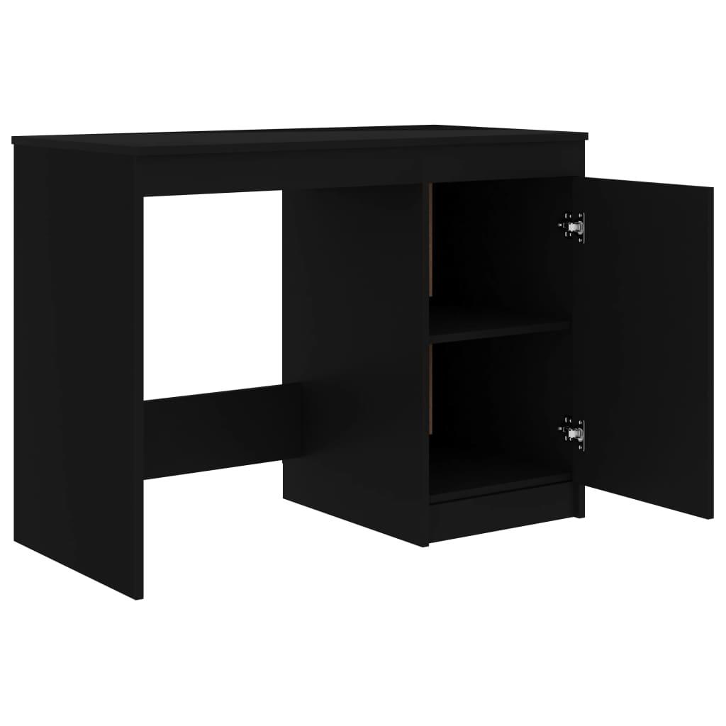 Desk Black 140x50x76 cm Engineered Wood