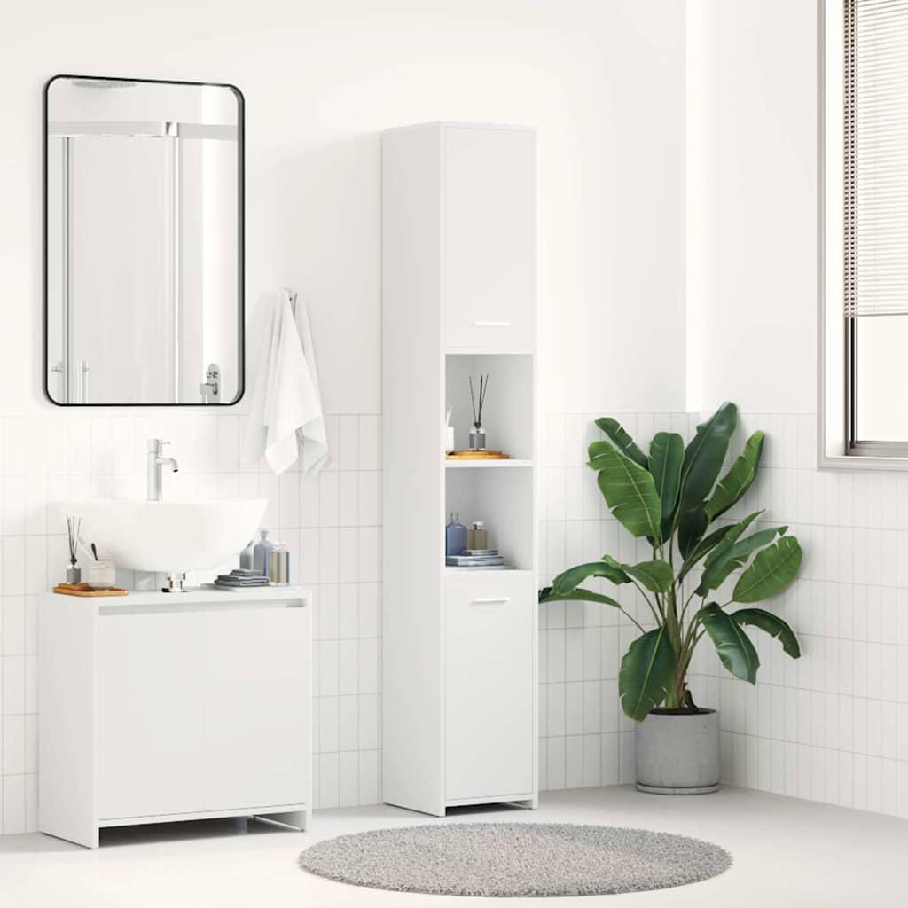 Bathroom Cabinet White 30x30x183.5 cm Engineered Wood