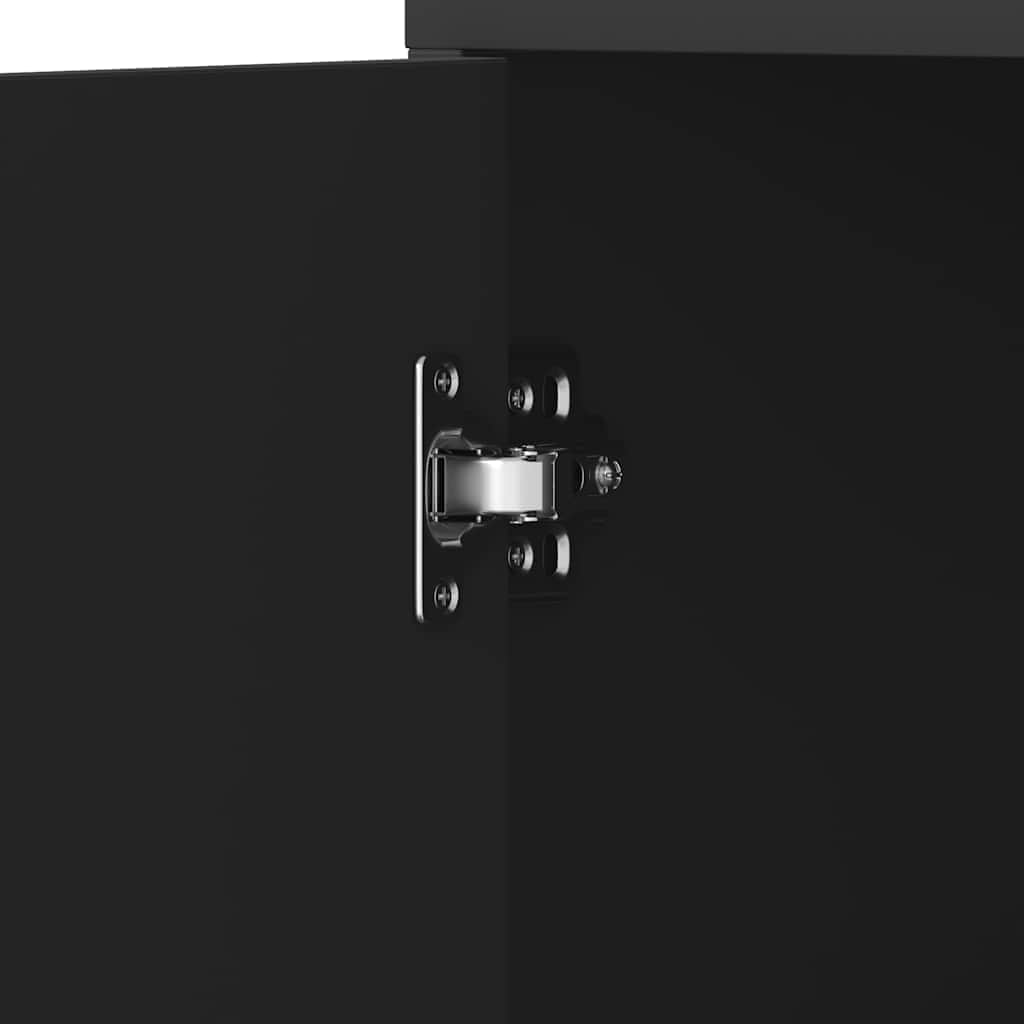 Bathroom Cabinet Black 30x30x183.5 cm Engineered Wood