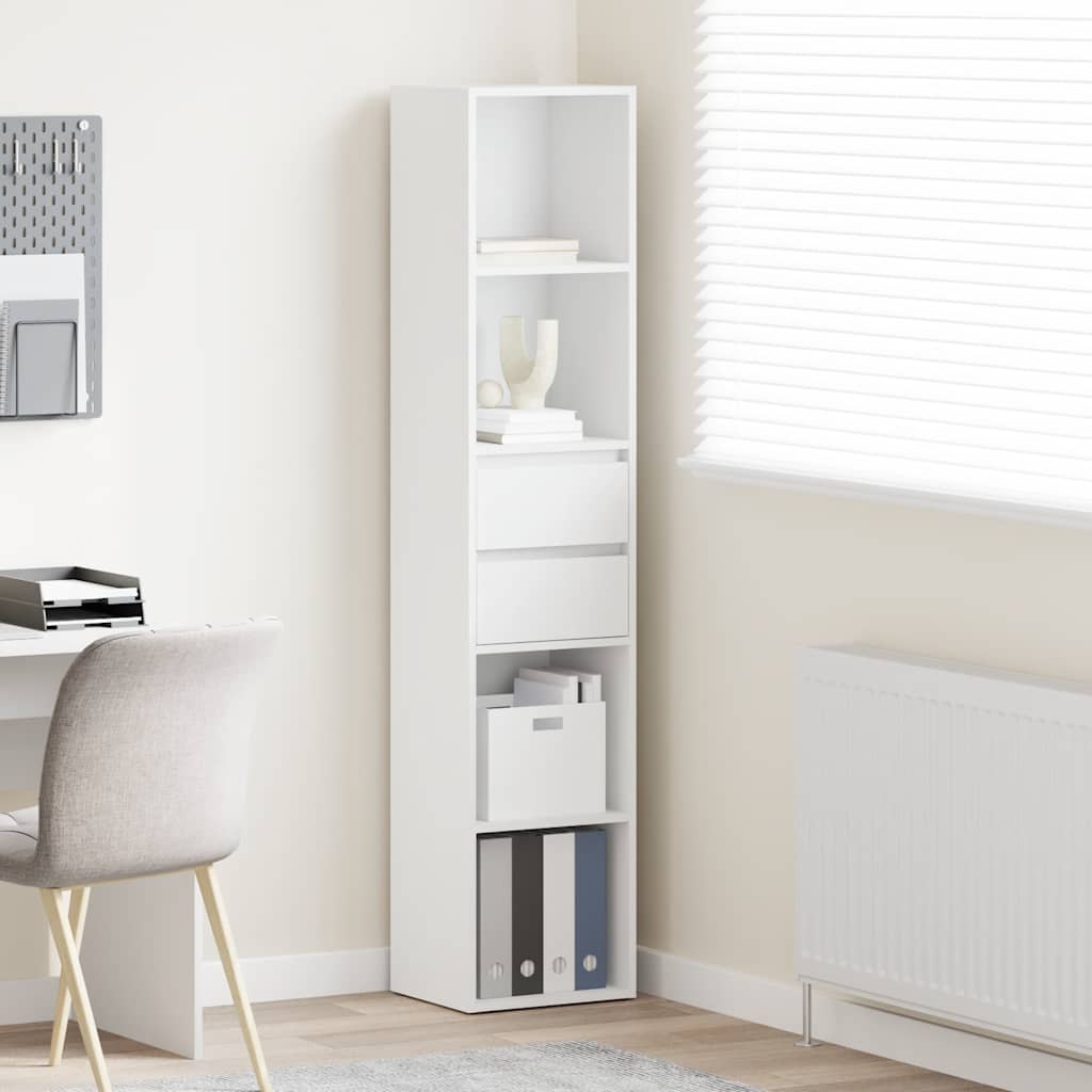 Book Cabinet White 36x30x171 cm Engineered Wood