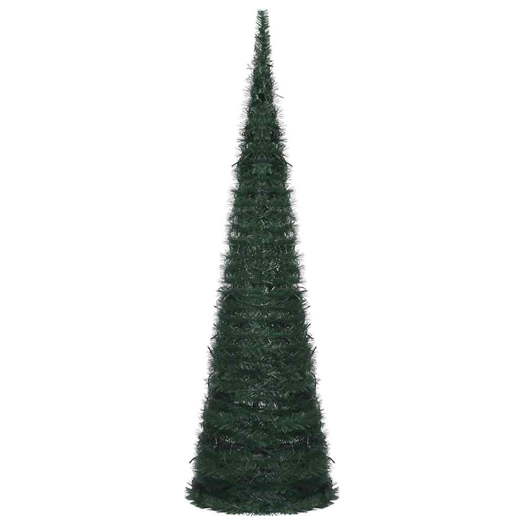 Pop-up String Artificial Pre-lit Christmas Tree Green 150 cm