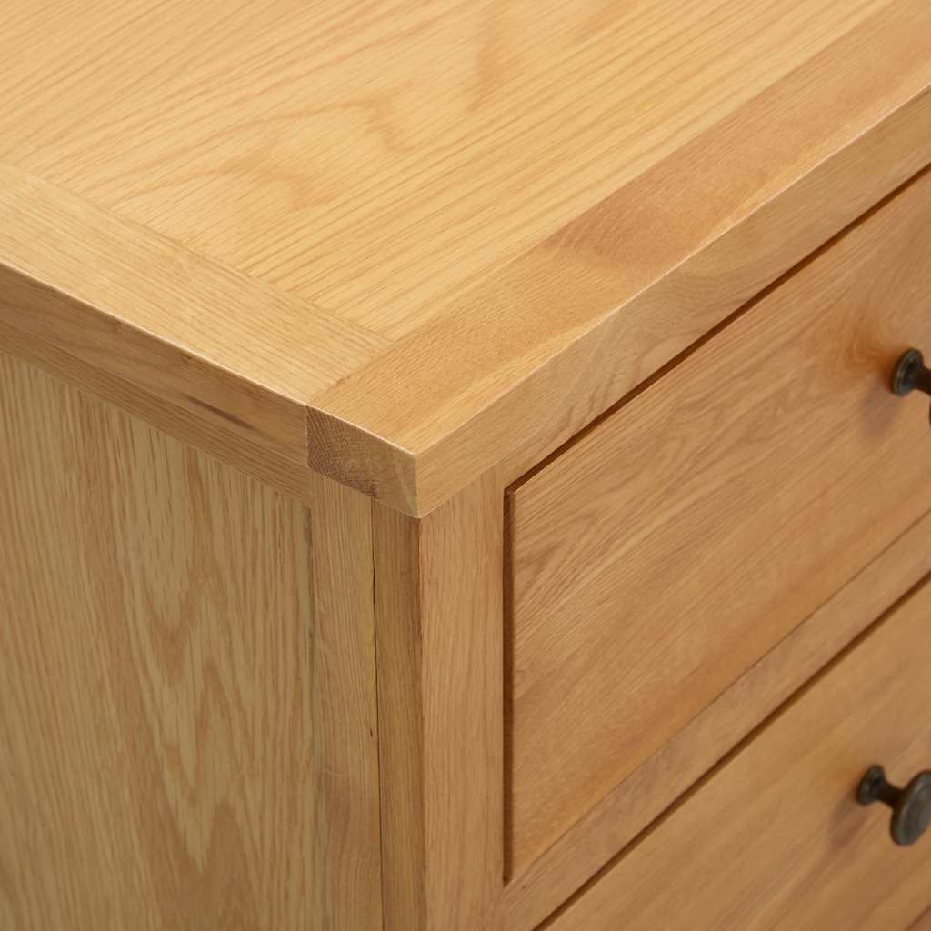 Chest of Drawers 80x35x75 cm Solid Oak Wood