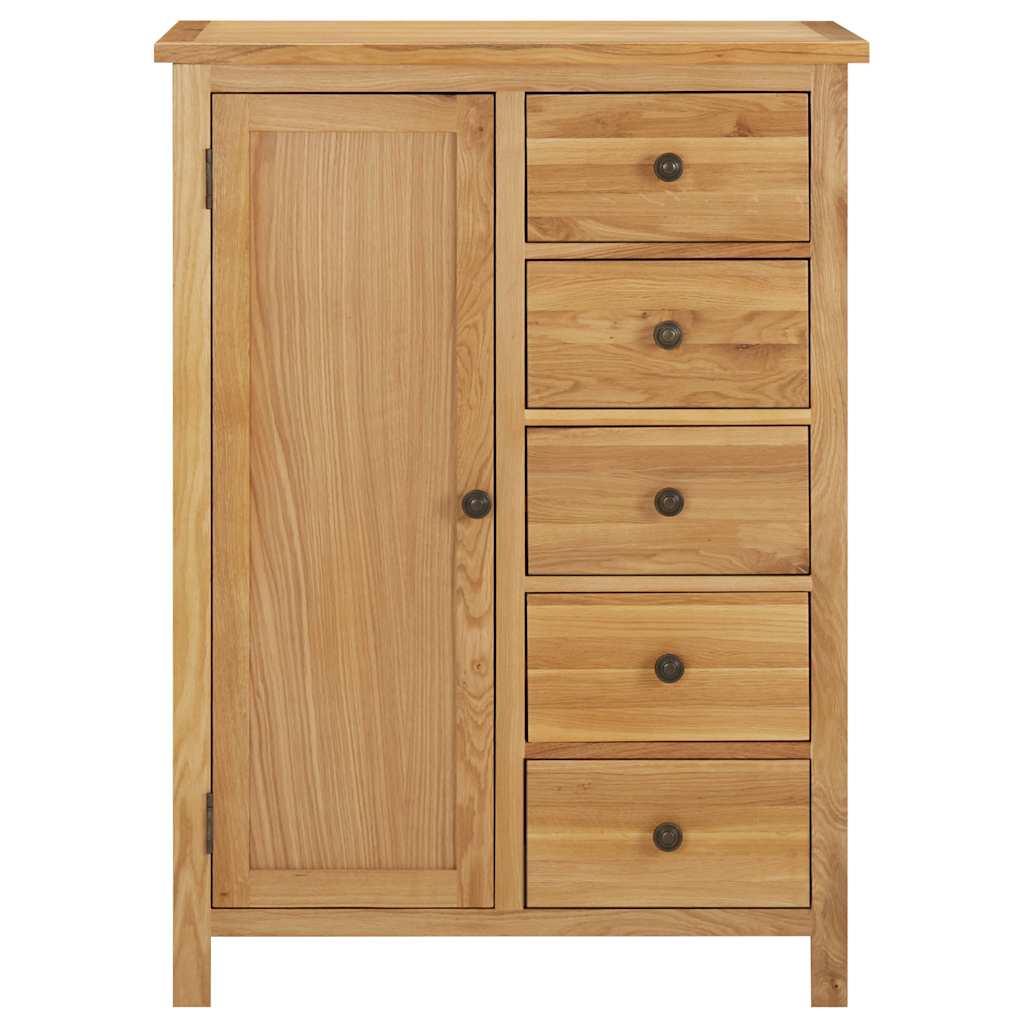 Wardrobe 76x52x105 cm Solid Oak Wood