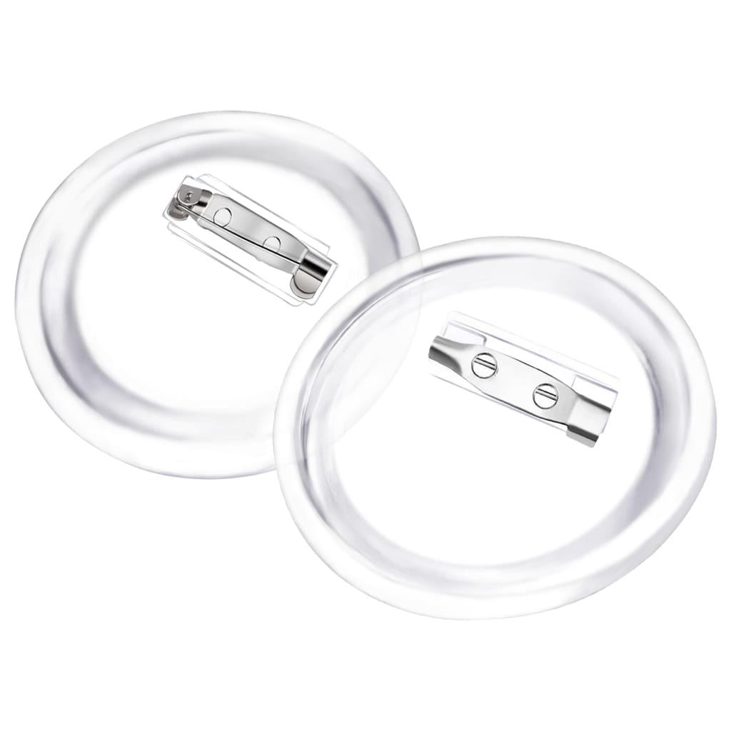 Button Badges Kit with Pins 100 Sets Acrylic 58 mm