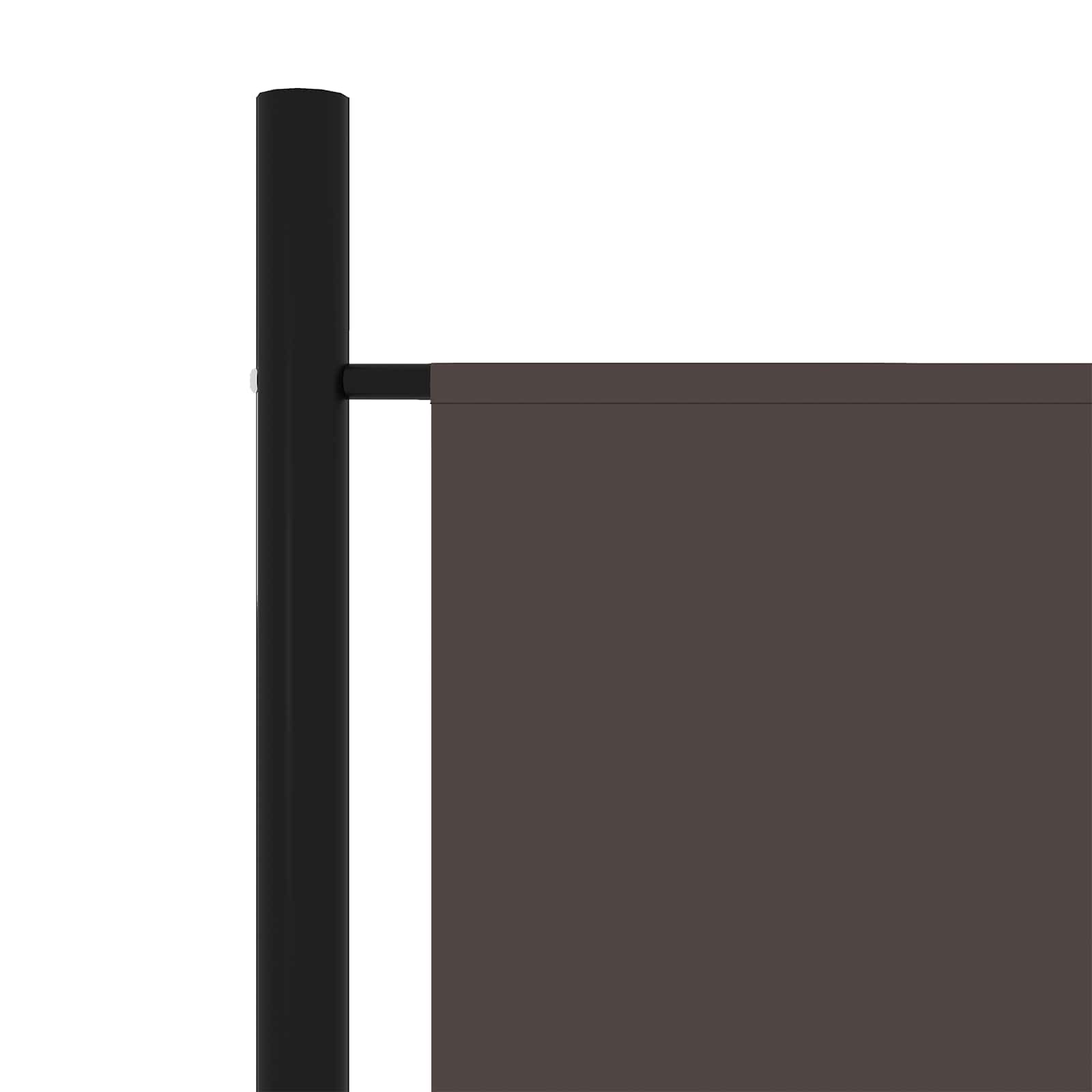 5-Panel Room Divider Brown 250x180 cm