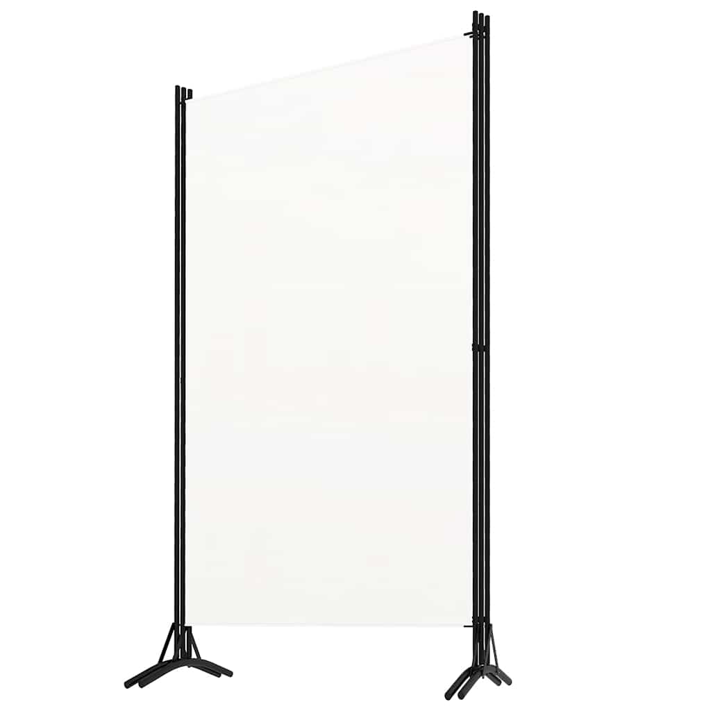 3-Panel Room Divider White 260x180 cm Fabric