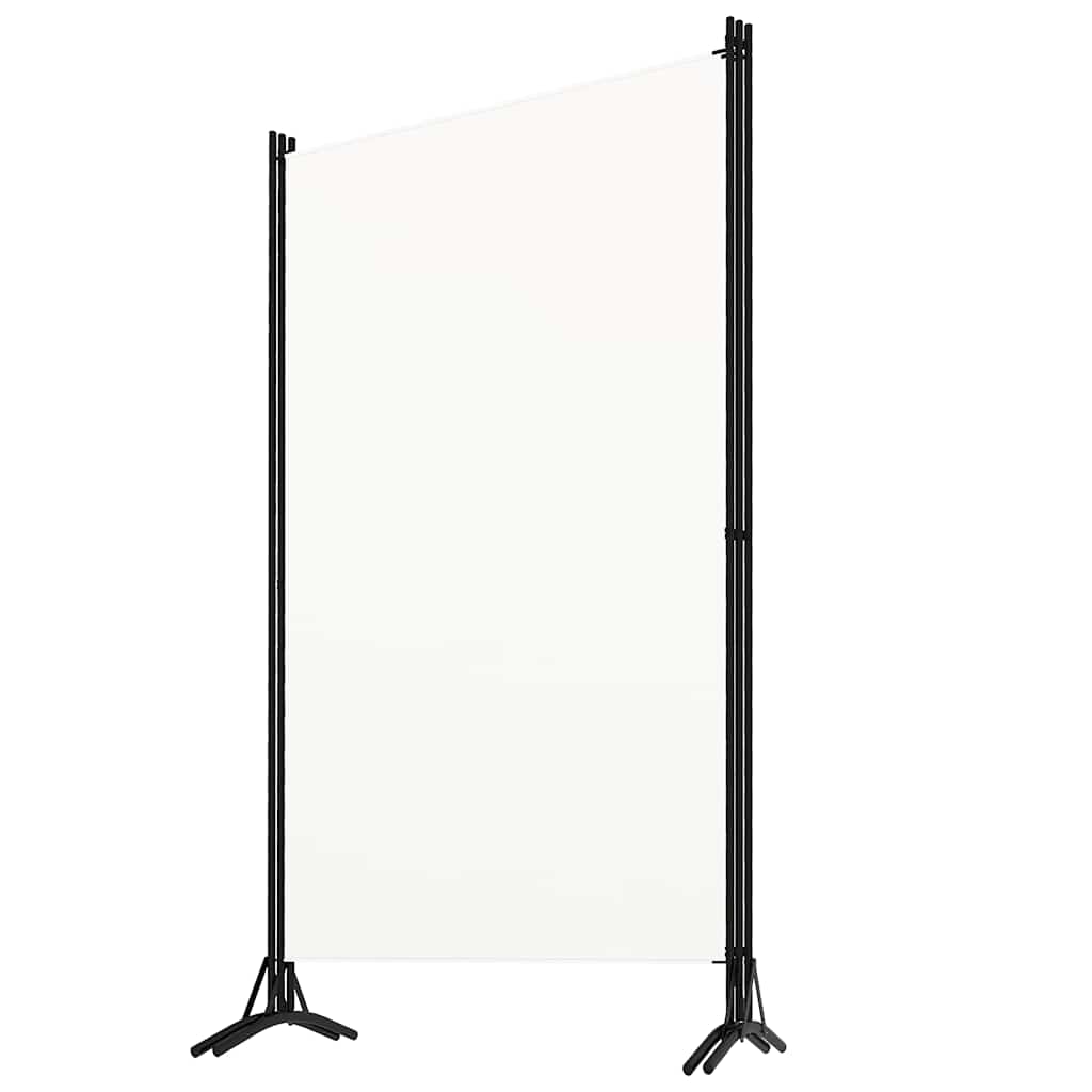 3-Panel Room Divider White 260x180 cm Fabric