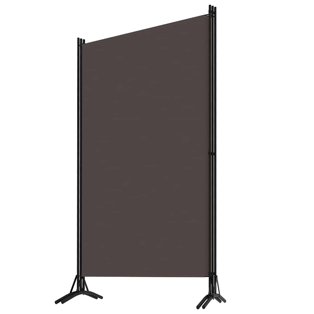 3-Panel Room Divider Brown 260x180 cm Fabric