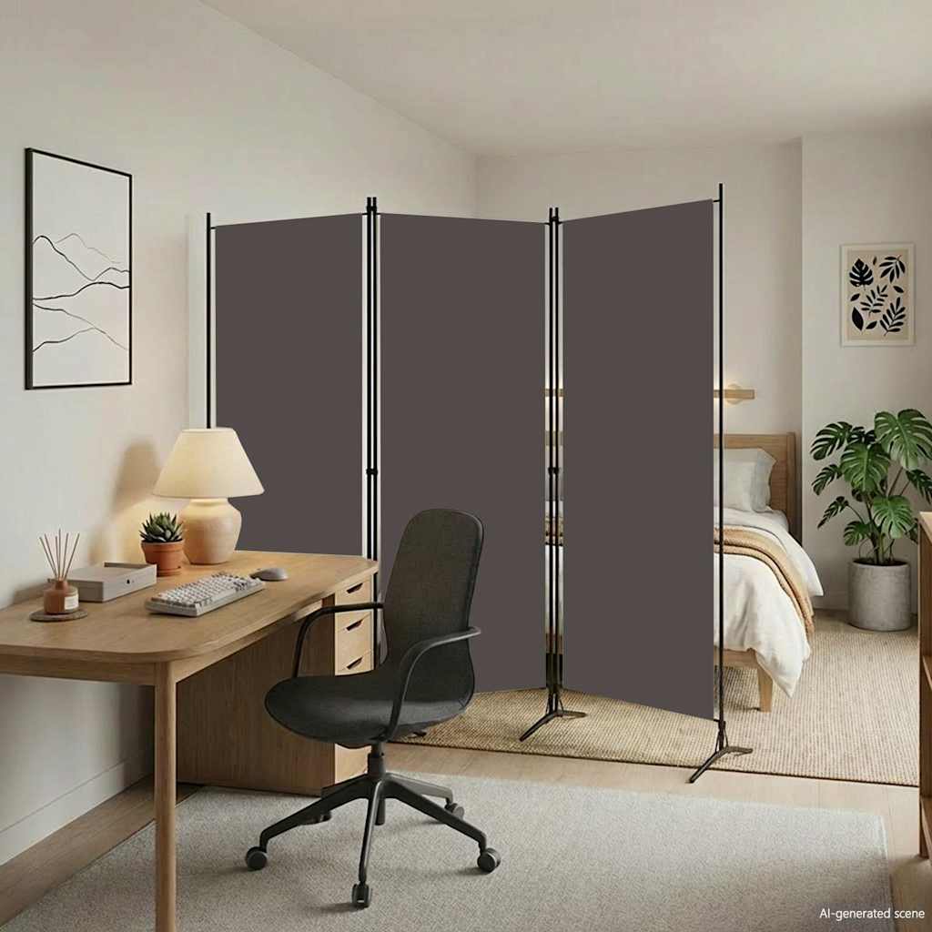 3-Panel Room Divider Anthracite 260x180 cm