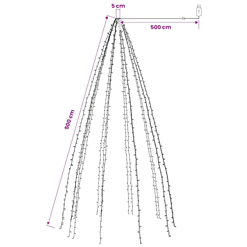 Christmas Tree Net Lights with 500 LEDs 500 cm