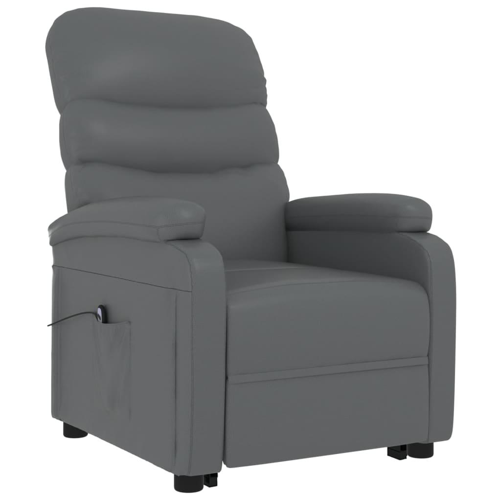 Stand up Chair Anthracite Faux Leather