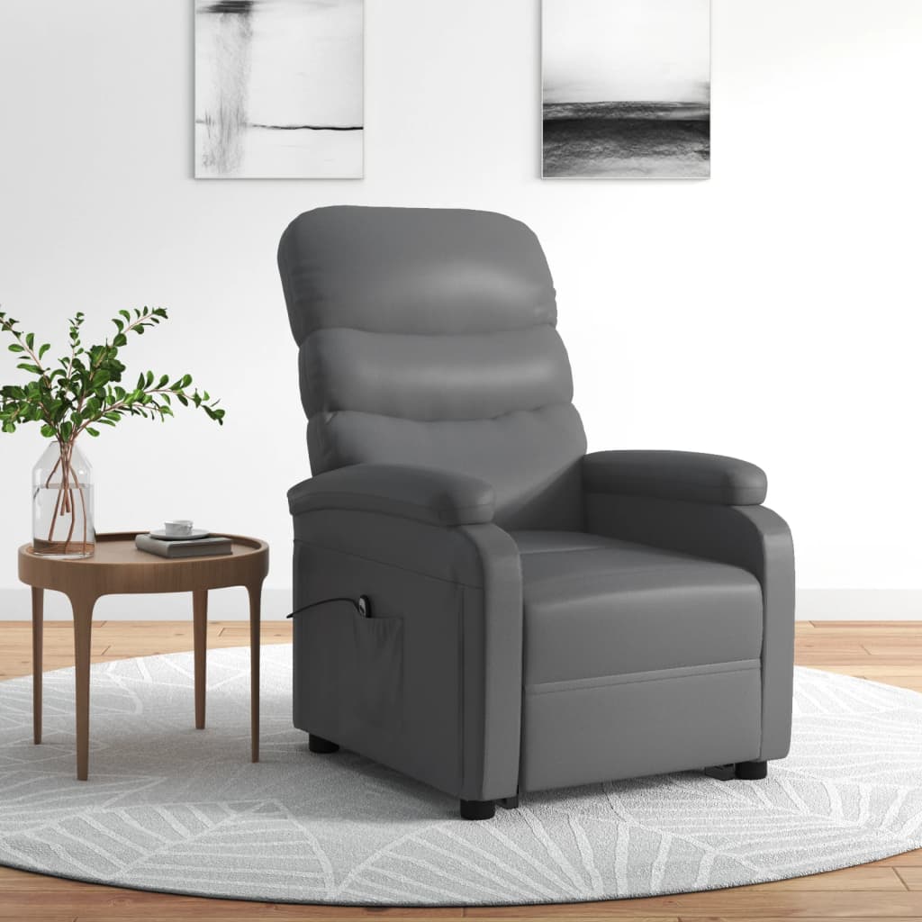 Stand up Chair Anthracite Faux Leather
