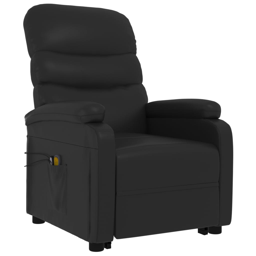 Stand up Massage Chair Black Faux Leather