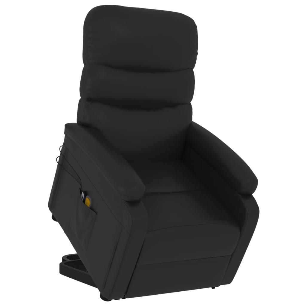 Stand up Massage Chair Black Faux Leather