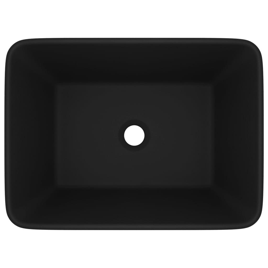 Luxury Wash Basin Matt Black 41x30x12 cm Ceramic