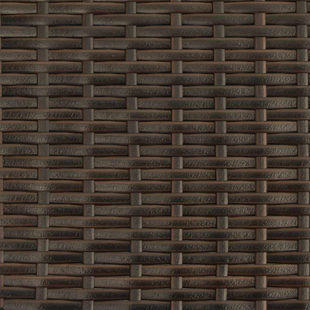 Stackable Outdoor Chairs 6 pcs Poly Rattan Brown