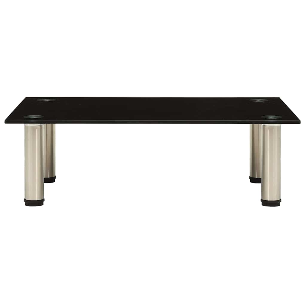 TV Stand Black 60x35x17 cm Tempered Glass