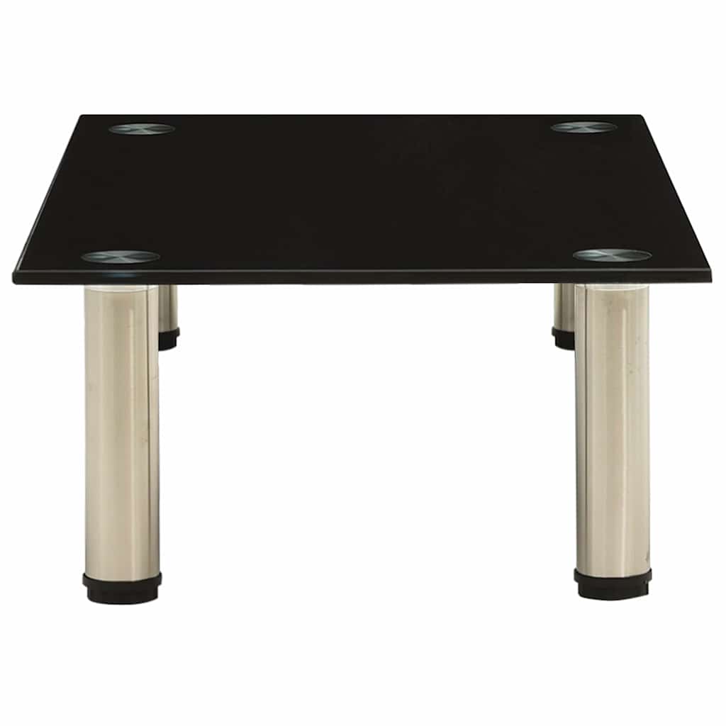 TV Stand Black 60x35x17 cm Tempered Glass