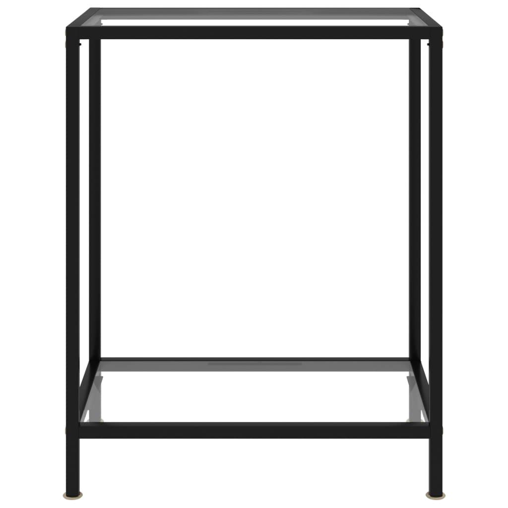 Console Table Transparent 60x35x75 cm Tempered Glass