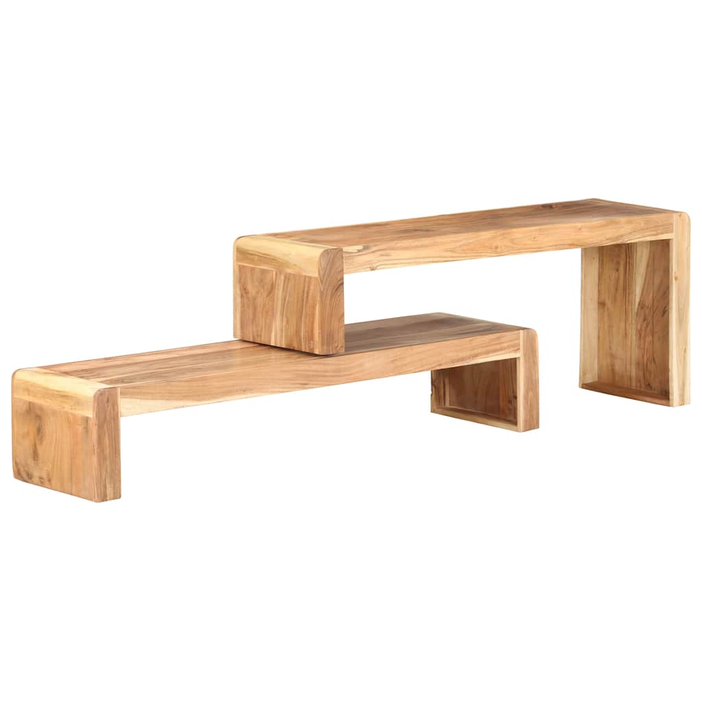 2 Piece TV Cabinet Solid Acacia Wood