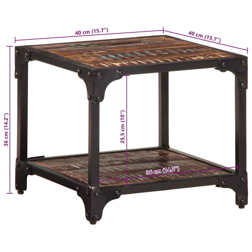 Coffee Table 40x40x36 cm Solid Reclaimed Wood