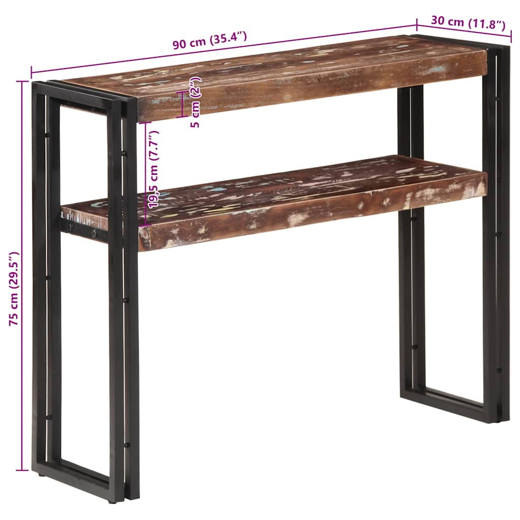 Console Table 90x30x75 cm Solid Reclaimed Wood