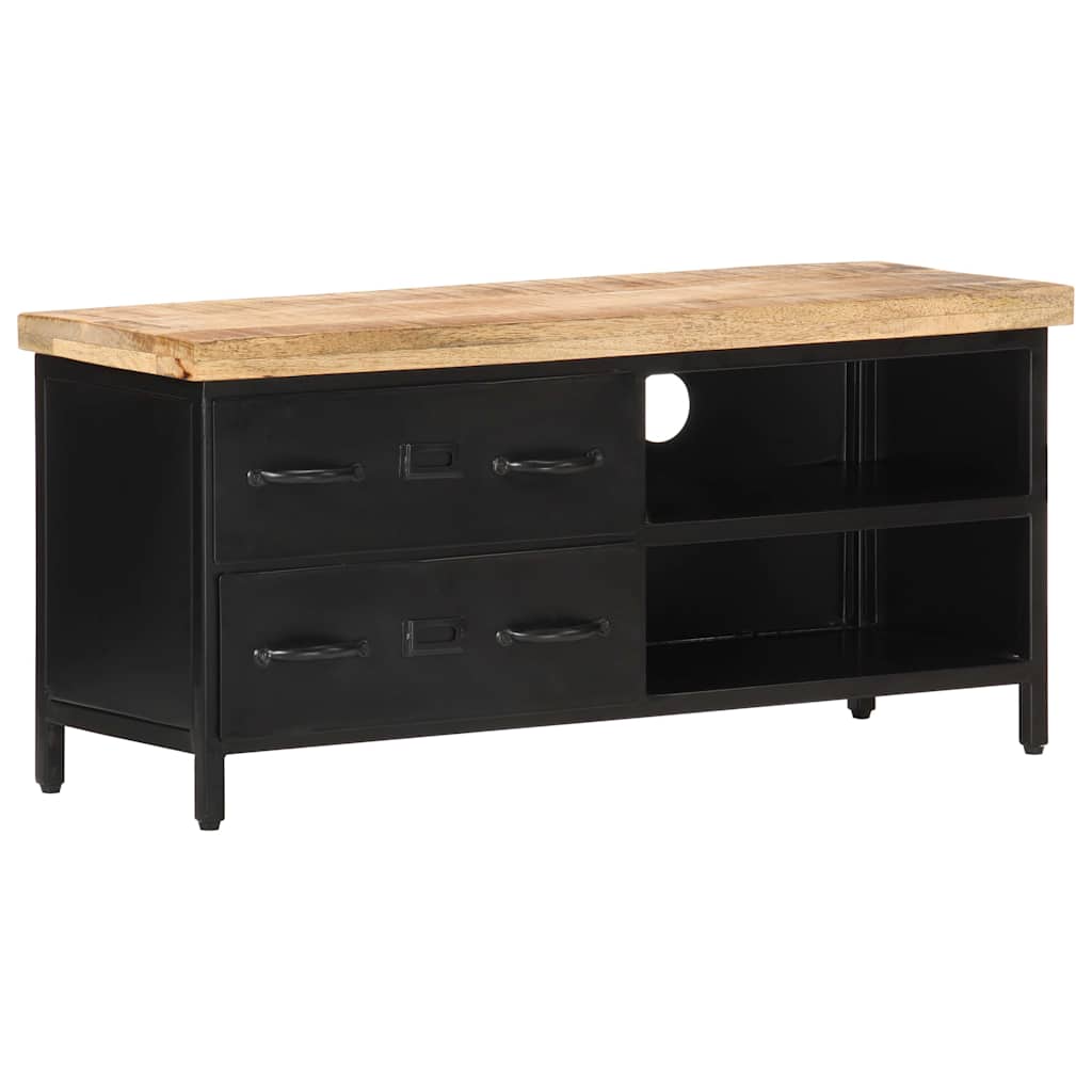 TV Cabinet 90x30x41 cm Rough Mango Wood