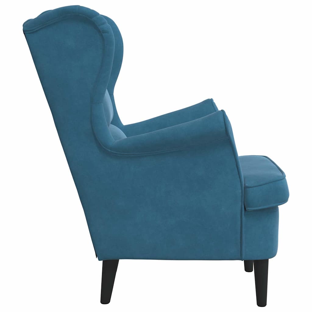 Armchair Blue Velvet