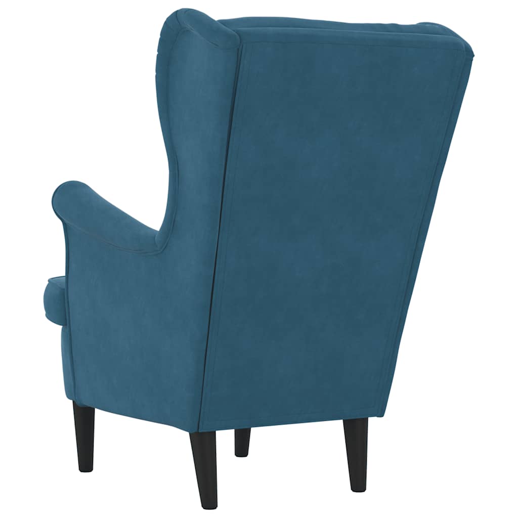 Armchair Blue Velvet