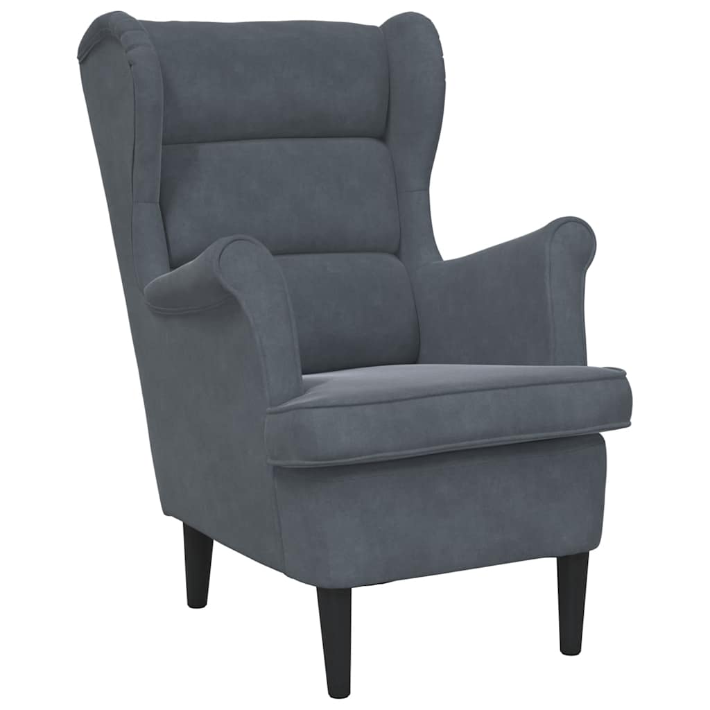 Armchair Dark Grey Velvet