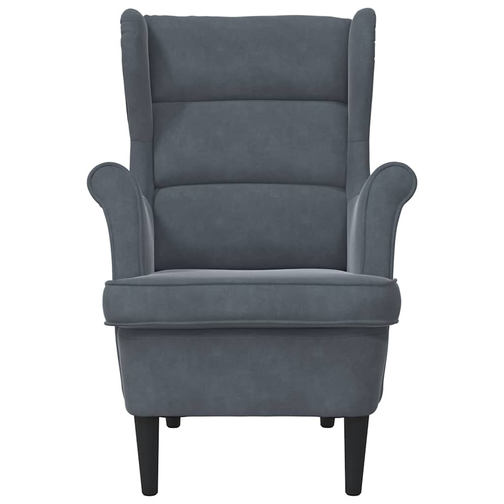 Armchair Dark Grey Velvet