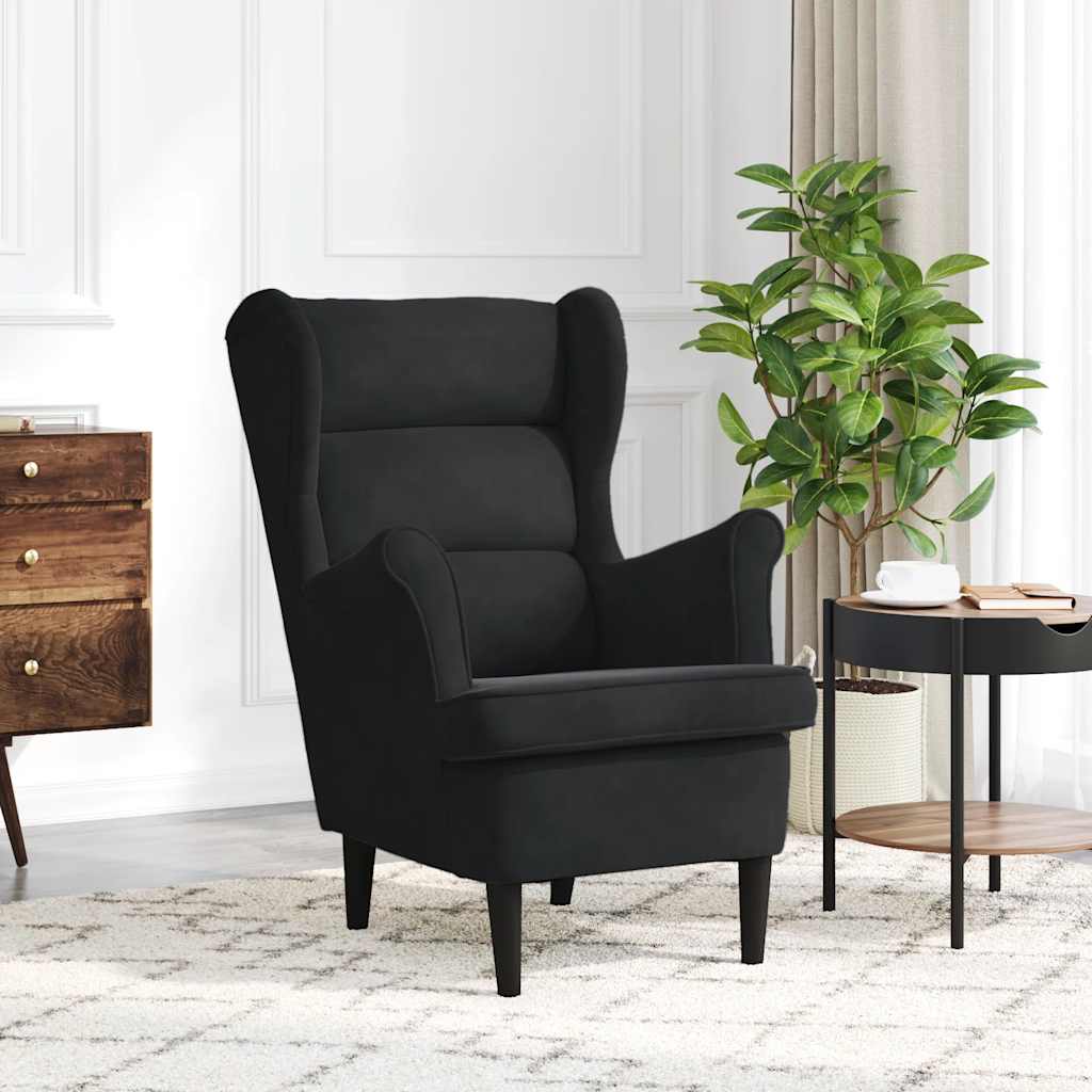 Armchair Black Velvet