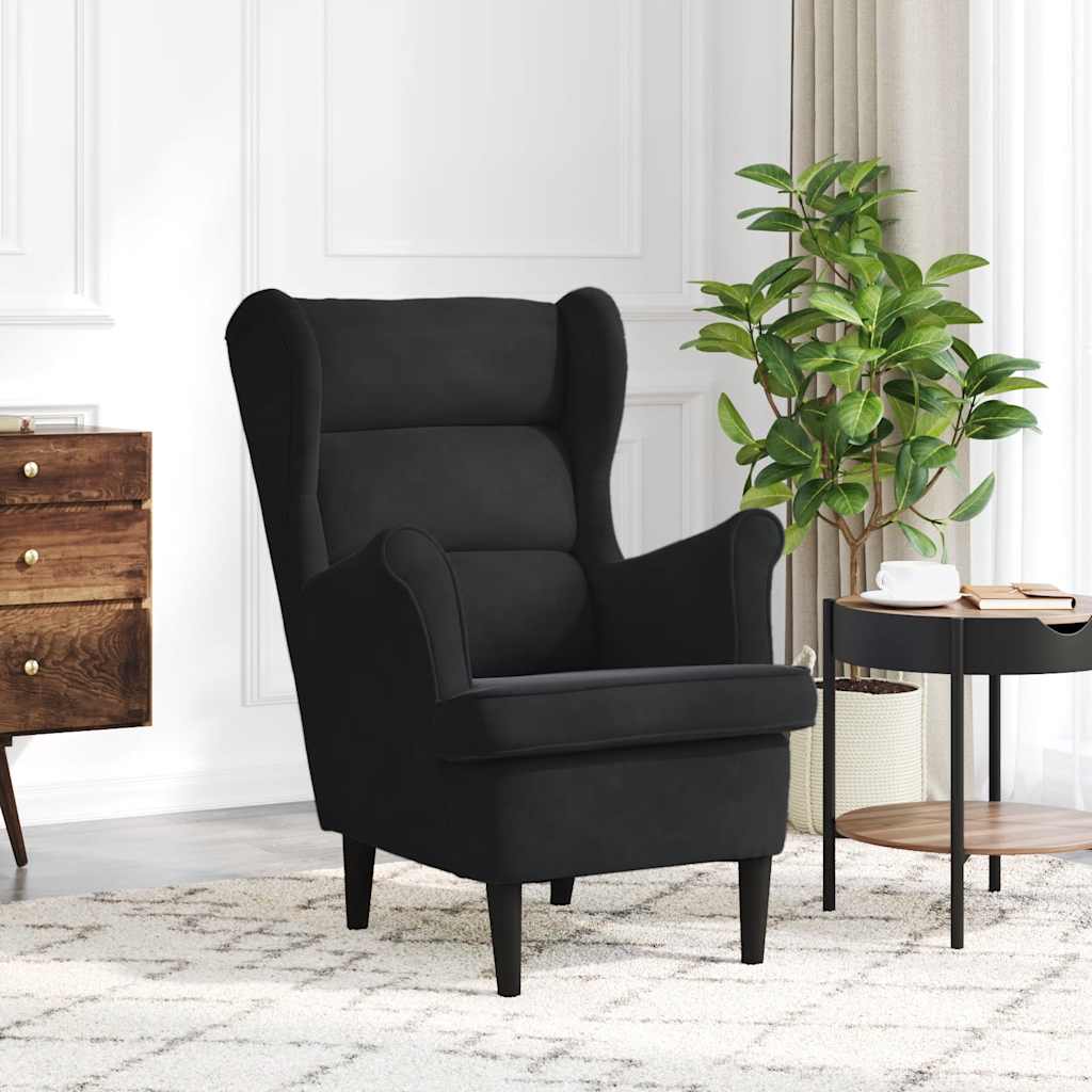 Armchair Black Velvet
