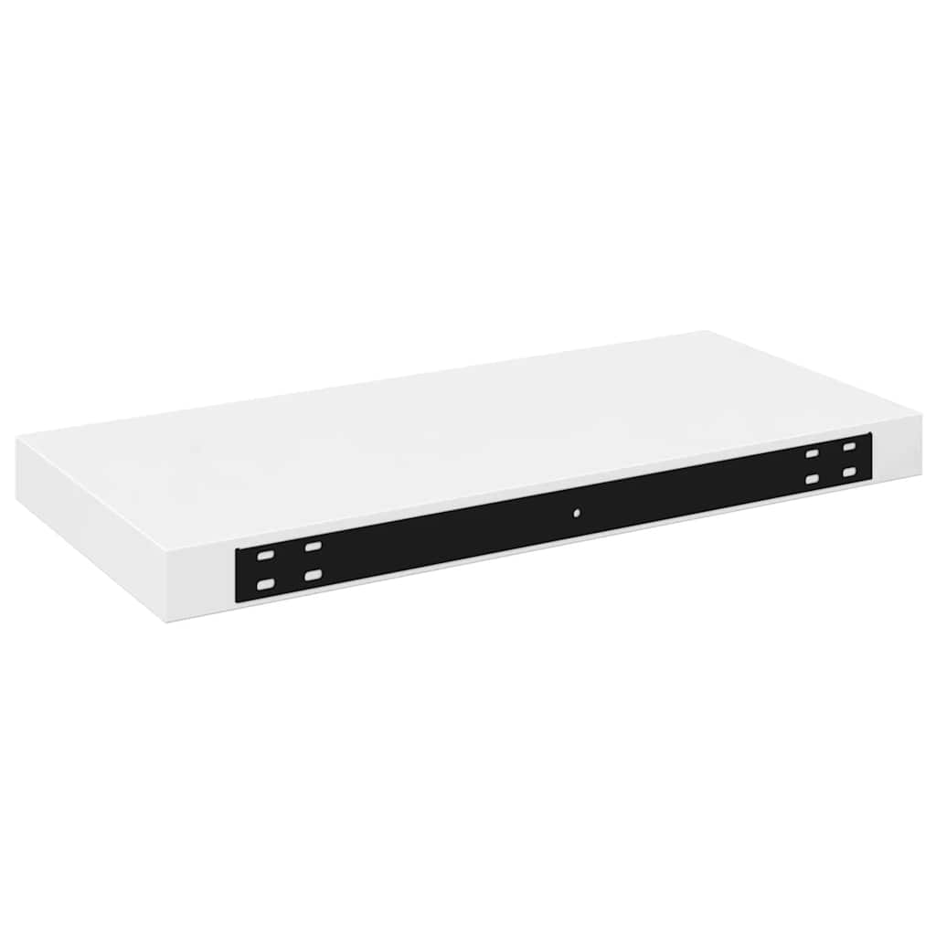 Floating Wall Shelf High Gloss White 50x23x3.8 cm MDF
