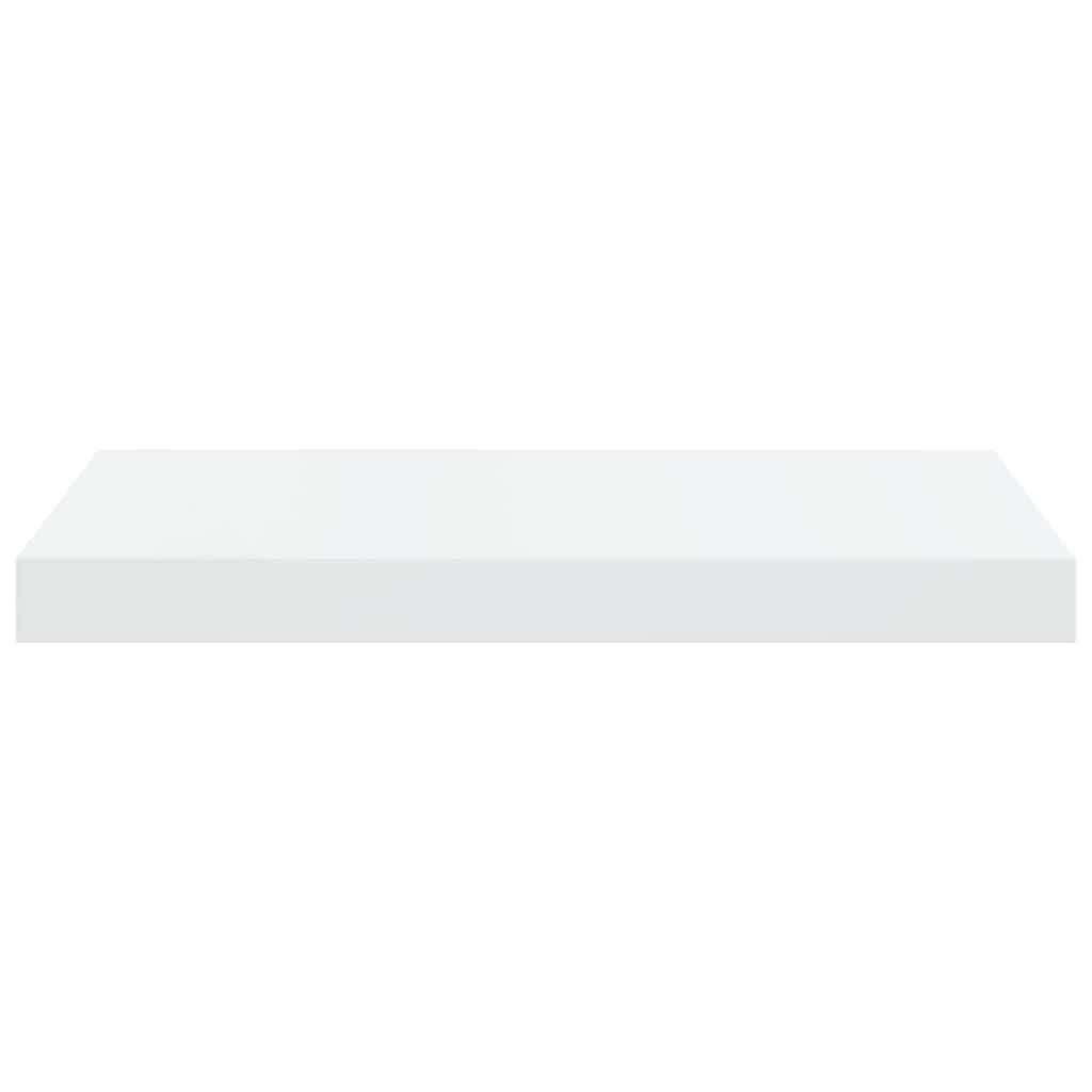 Floating Wall Shelves 2 pcs High Gloss White 50x23.5x3.8 cm MDF