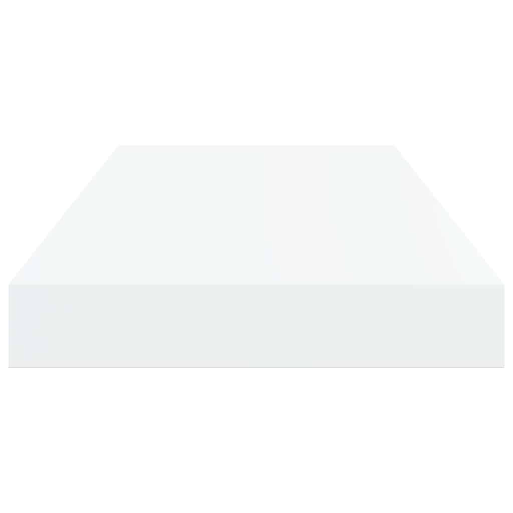 Floating Wall Shelves 2 pcs High Gloss White 50x23.5x3.8 cm MDF