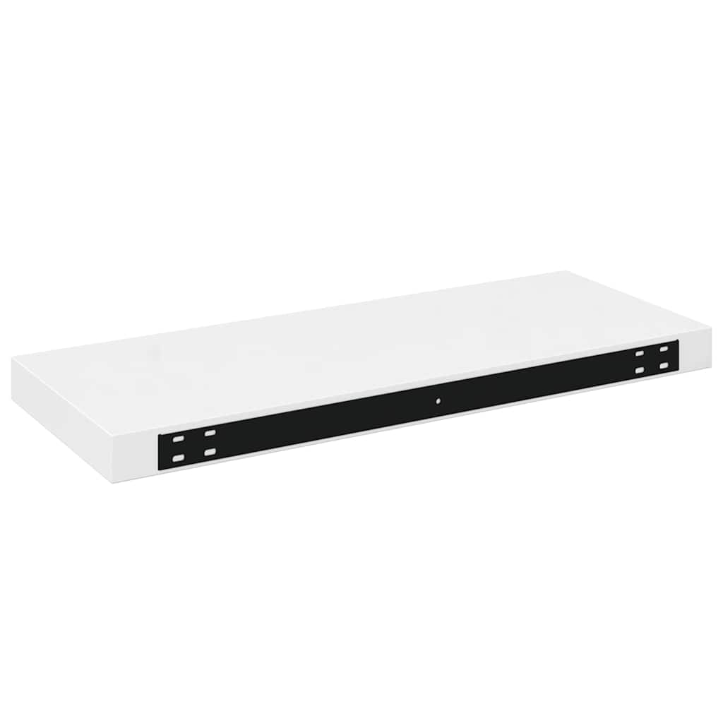 Floating Wall Shelf High Gloss White 60x23.5x3.8 cm MDF