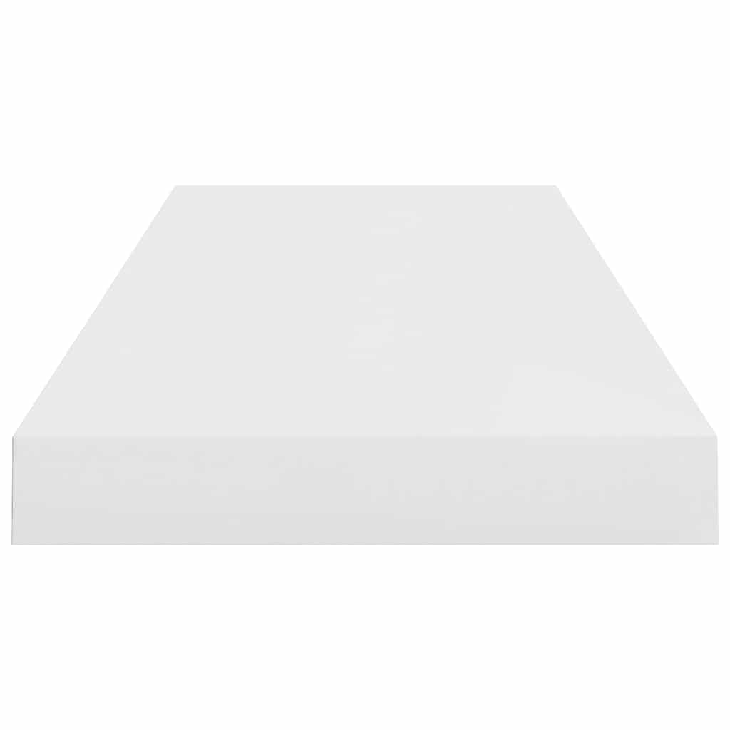 Floating Wall Shelves 4 pcs High Gloss White 60x23.5x3.8 cm MDF