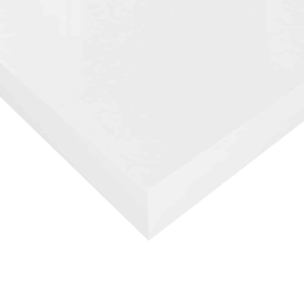 Floating Wall Shelf High Gloss White 80x23.5x3.8 cm MDF