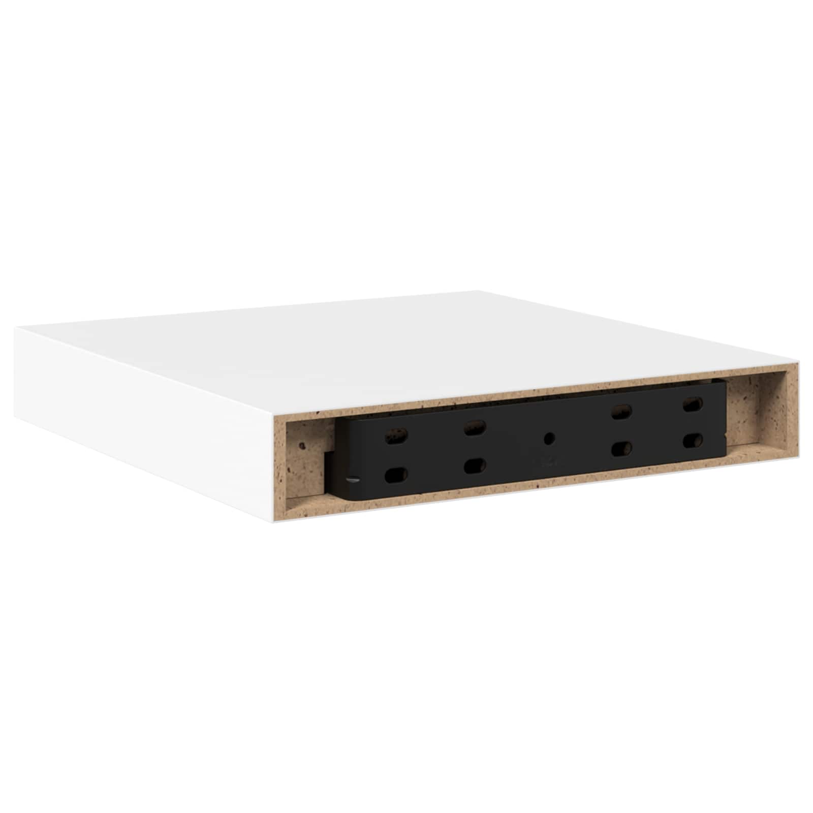 Floating Wall Shelves 2 pcs White 23x23.5x3.8 cm MDF