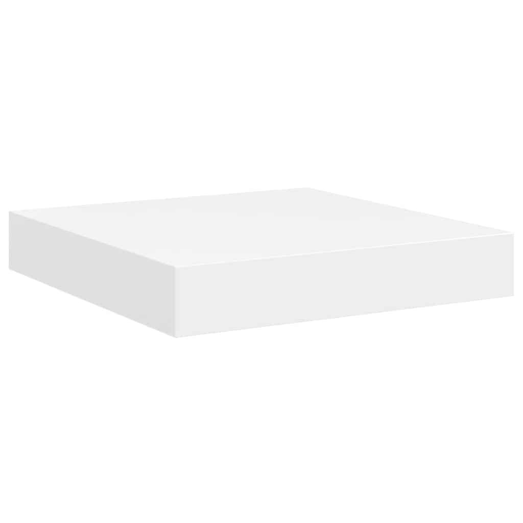Floating Wall Shelves 4 pcs White 23x23.5x3.8 cm MDF
