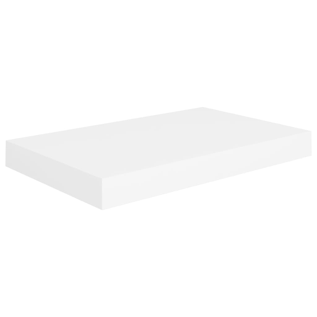 Floating Wall Shelf White 40x23.5x3.8 cm MDF