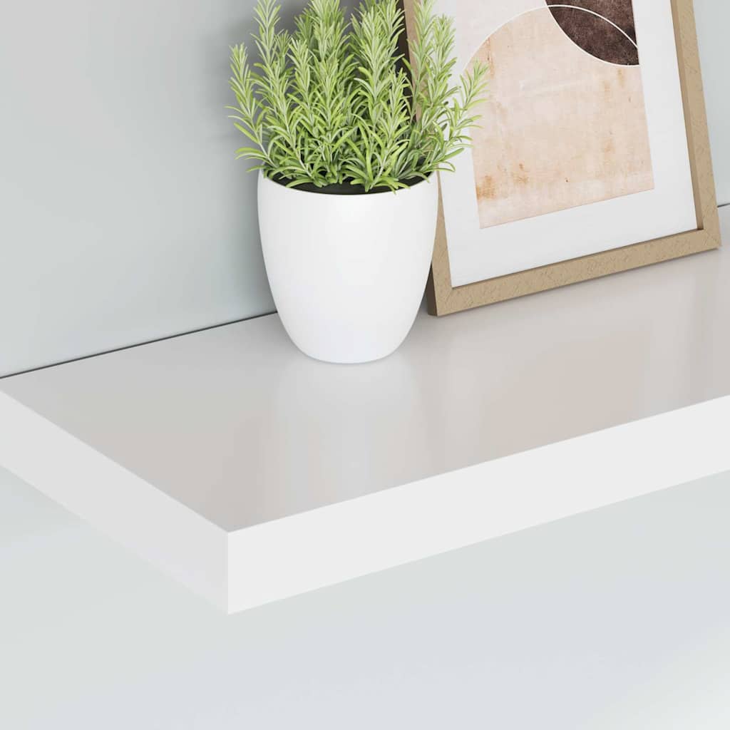 Floating Wall Shelves 2 pcs White 50x23.5x3.8 cm MDF