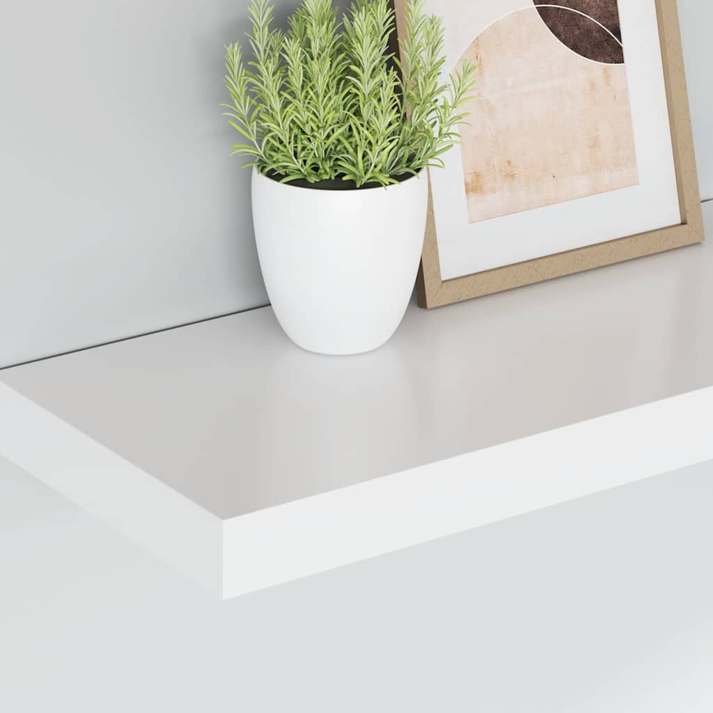 Floating Wall Shelves 2 pcs White 50x23x3.8 cm MDF