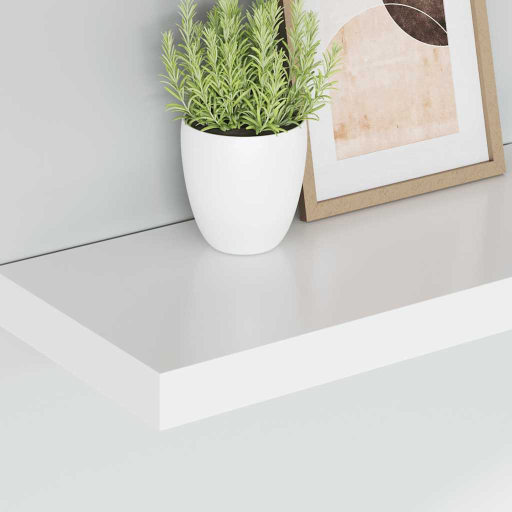 Floating Wall Shelves 2 pcs White 50x23.5x3.8 cm MDF